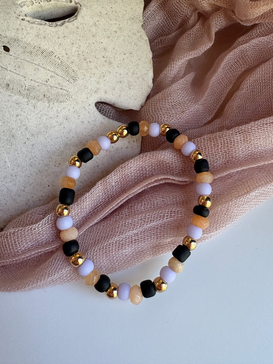 Kids- Halloween Gold Beaded Bracelet