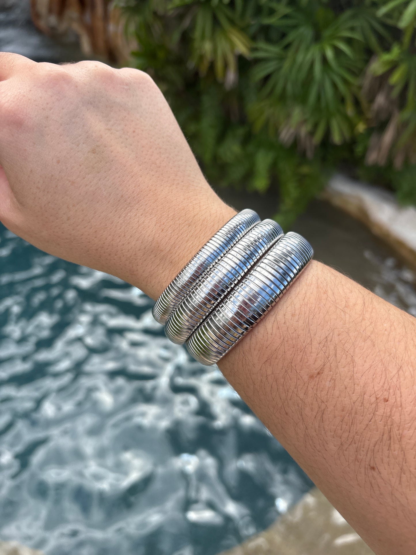 Stainless Steel Stretch Bangles - Sky’s Gem Box
