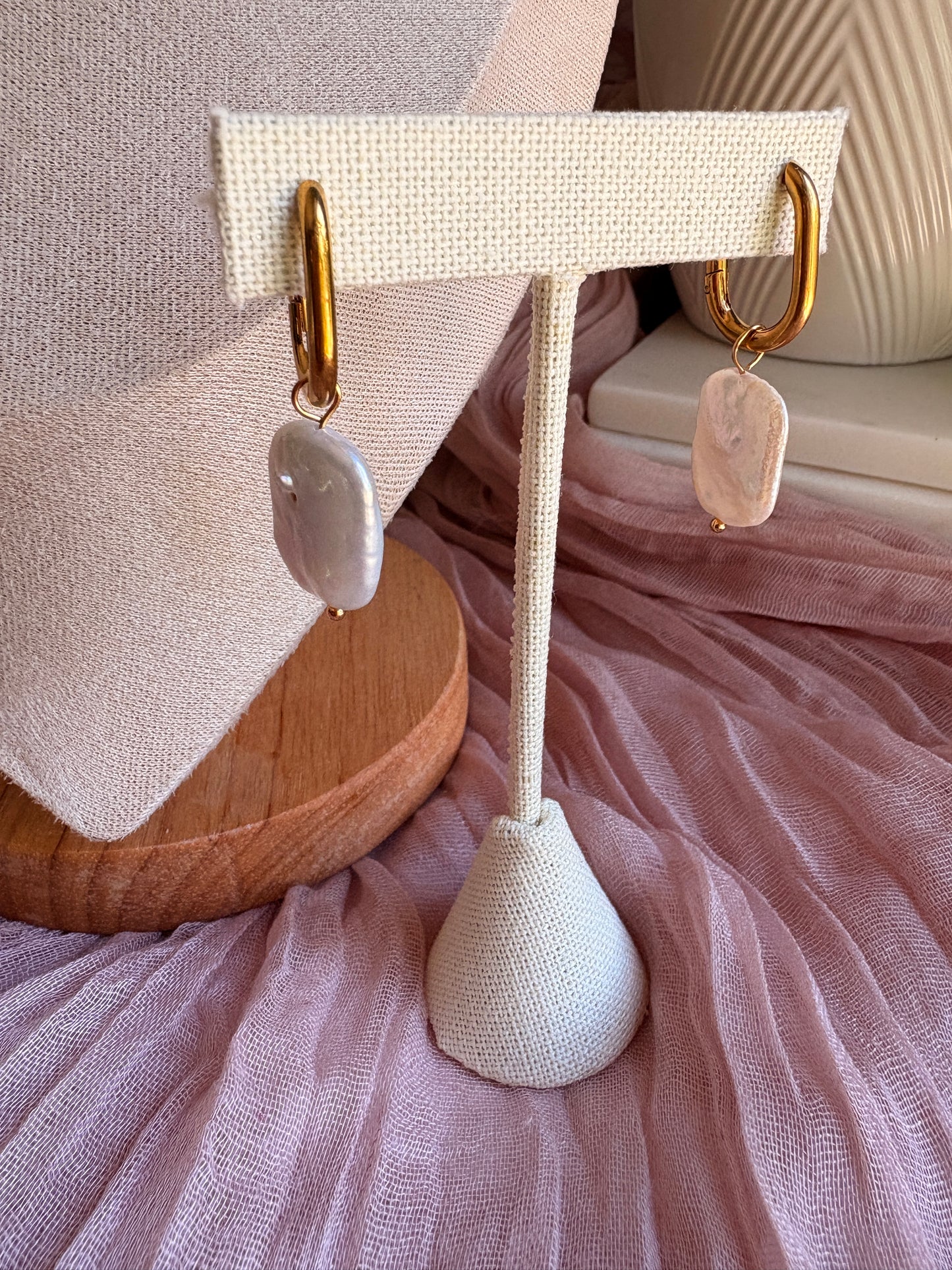 Square Pearl Earrings