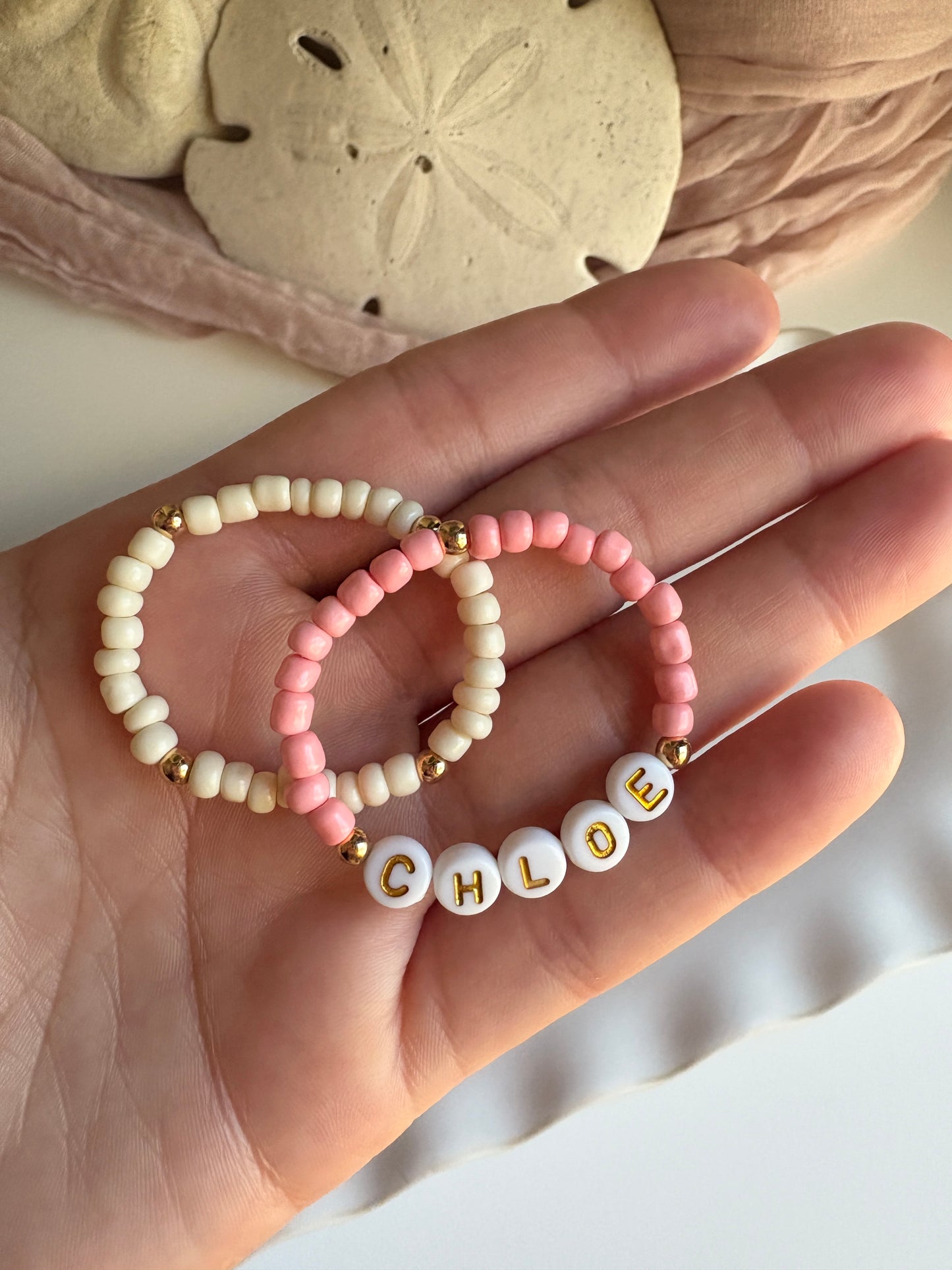 Kids - Beige Beaded Bracelet