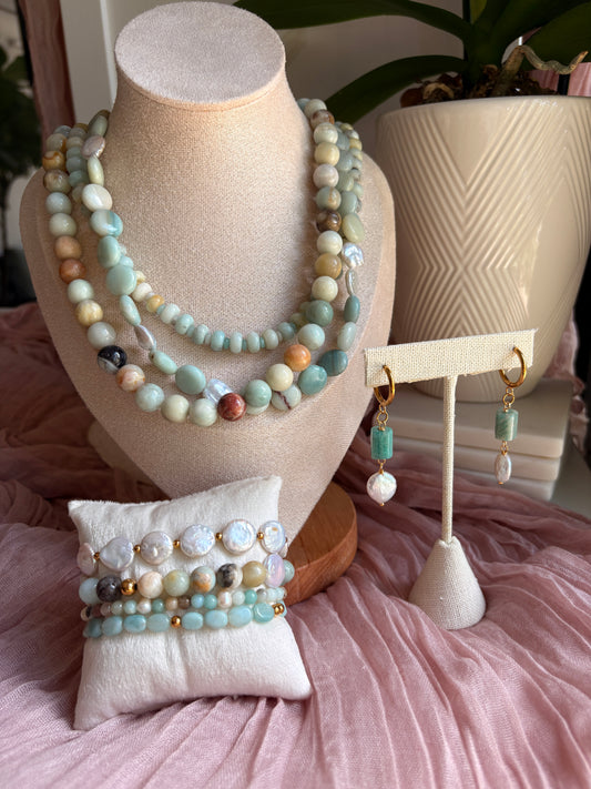 Sea Breeze Amazonite Bracelet Set