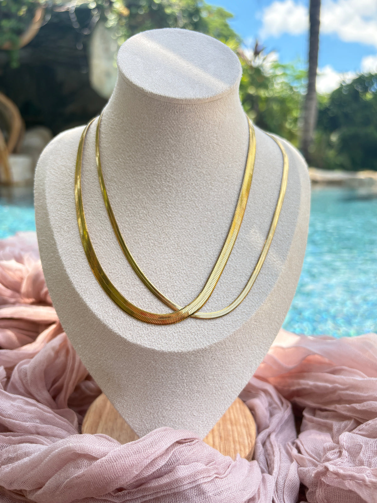 Gold Herringbone Chain - Sky’s Gem Box