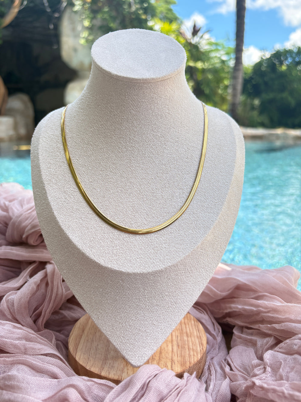 Gold Herringbone Chain - Sky’s Gem Box