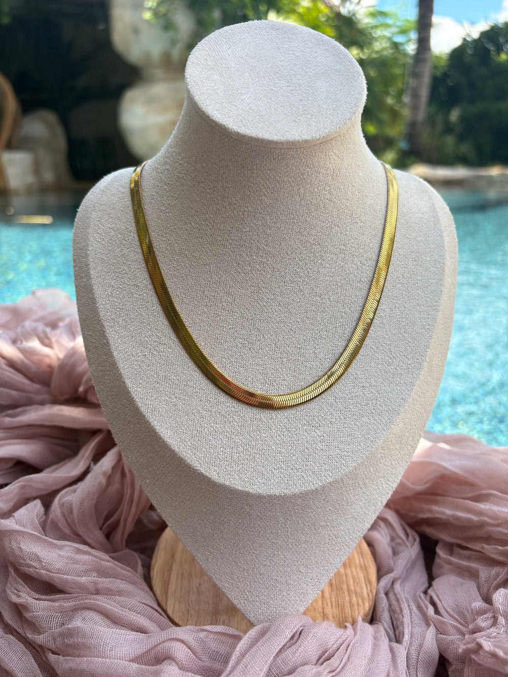 Gold Herringbone Chain - Sky’s Gem Box