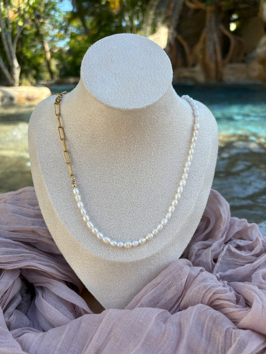 Pearls and Paperclip Chain