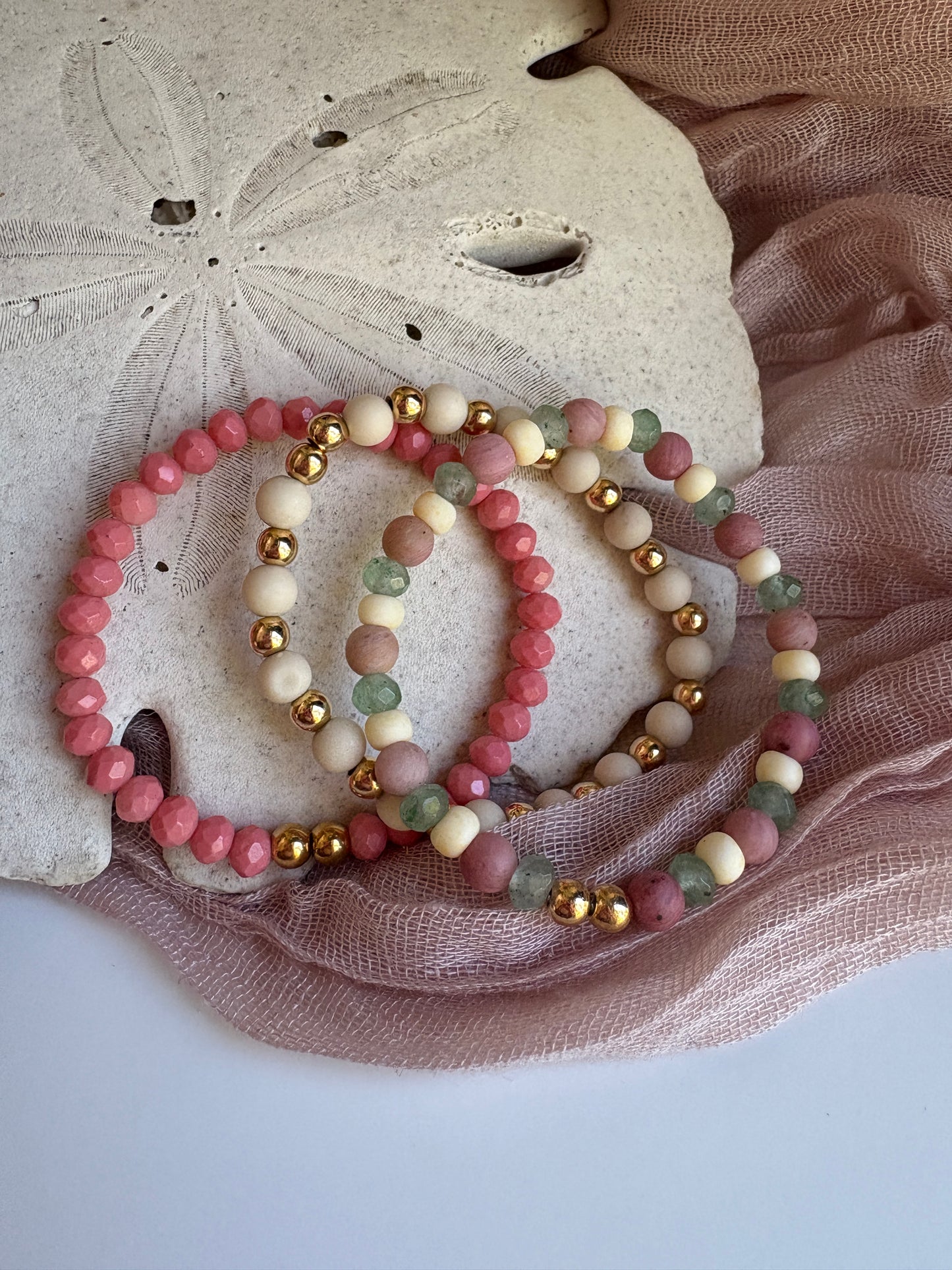 Kids- Watermelon Czech Glass Bracelet