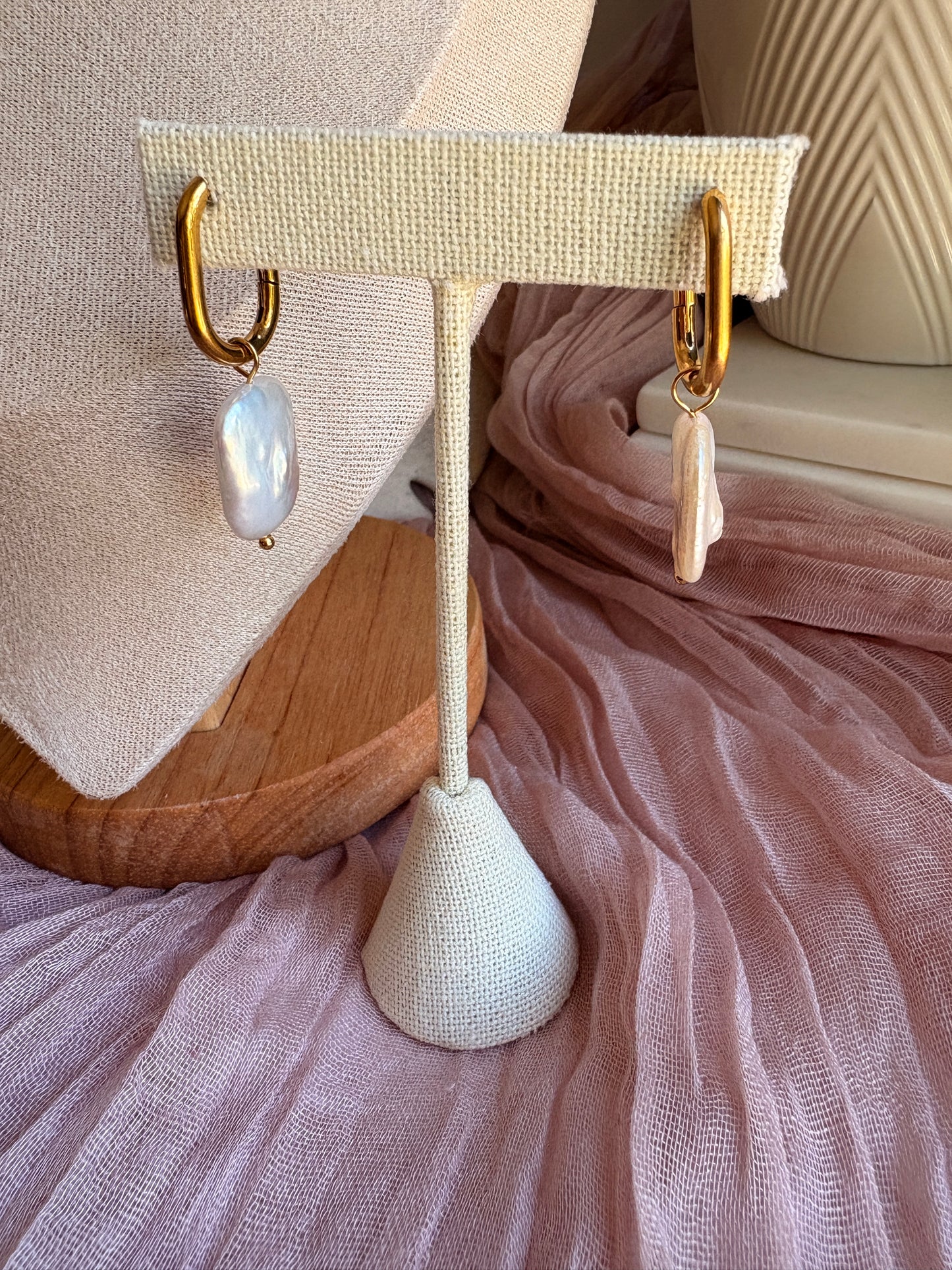 Square Pearl Earrings