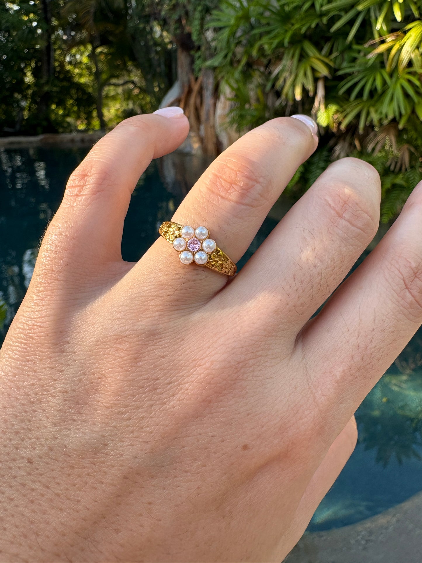 Pearl Flower Ring