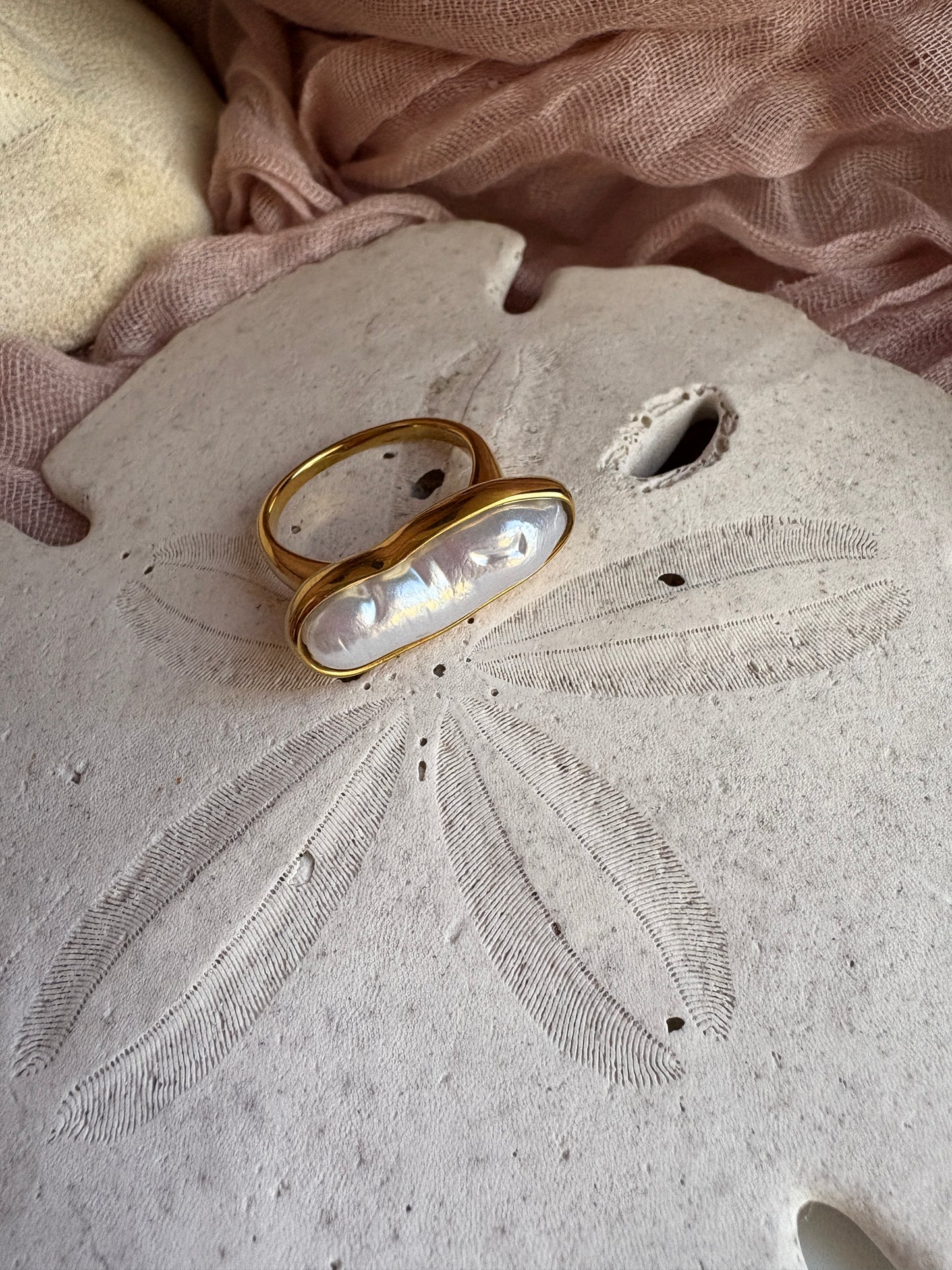 Baroque Pearl Statement Ring