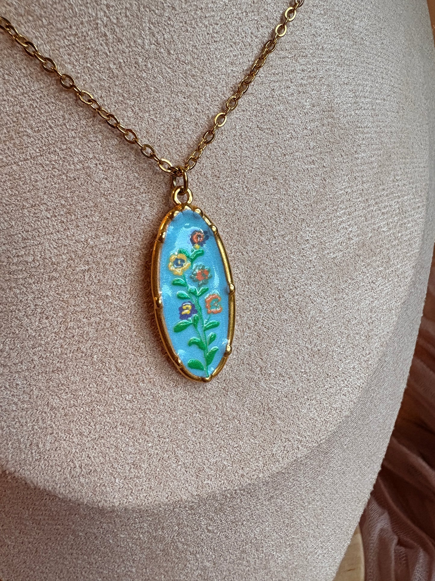 Wildflower Pendant Necklace - Sky’s Gem Box
