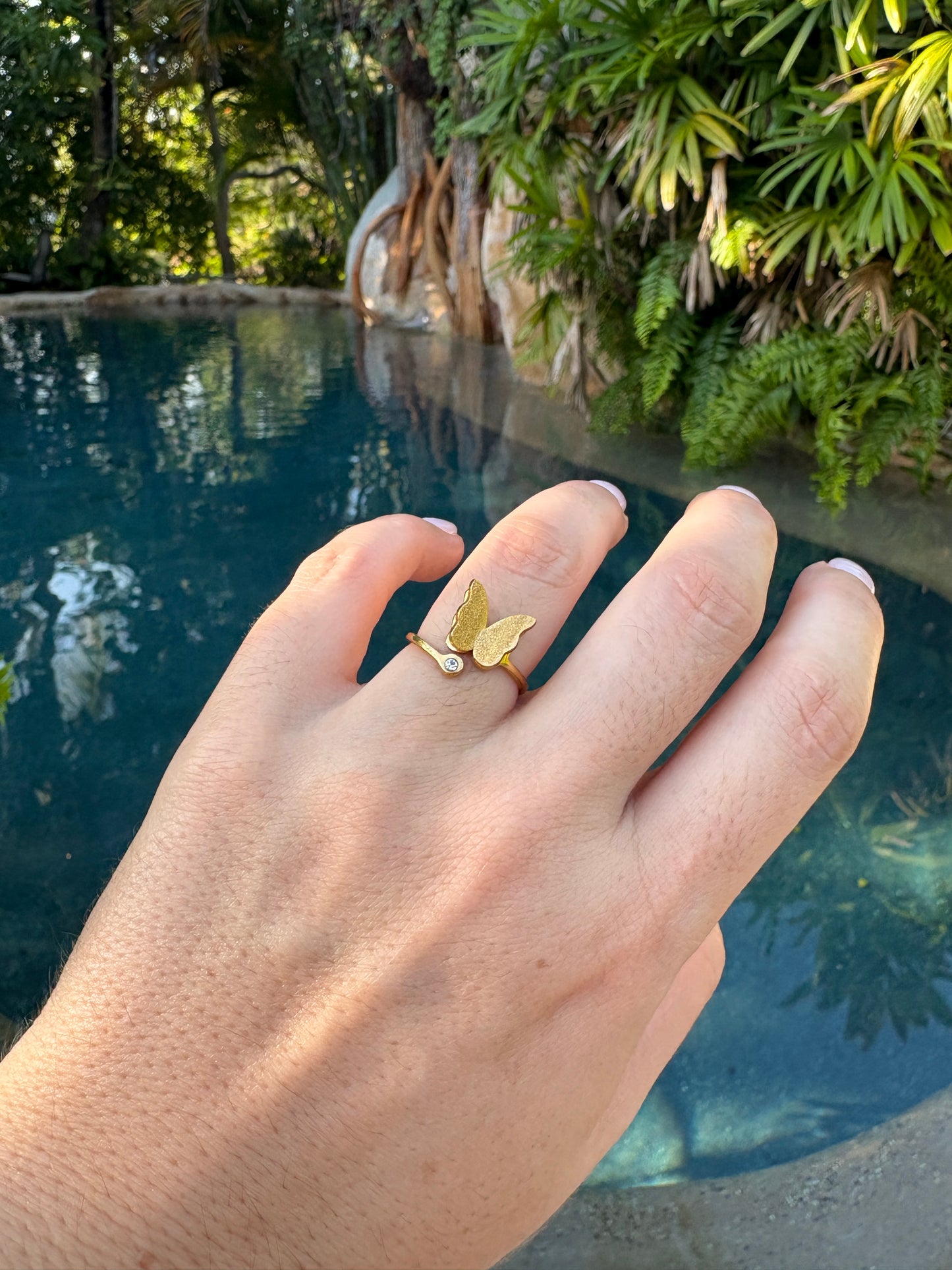Adjustable Butterfly Ring