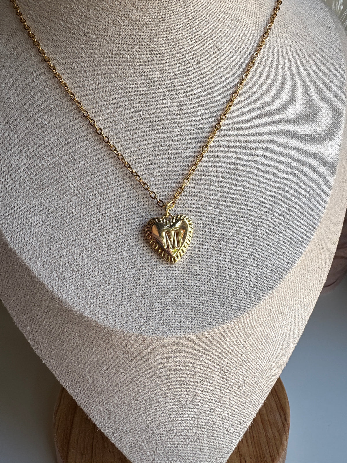 Heart Initial Pendant - Sky’s Gem Box