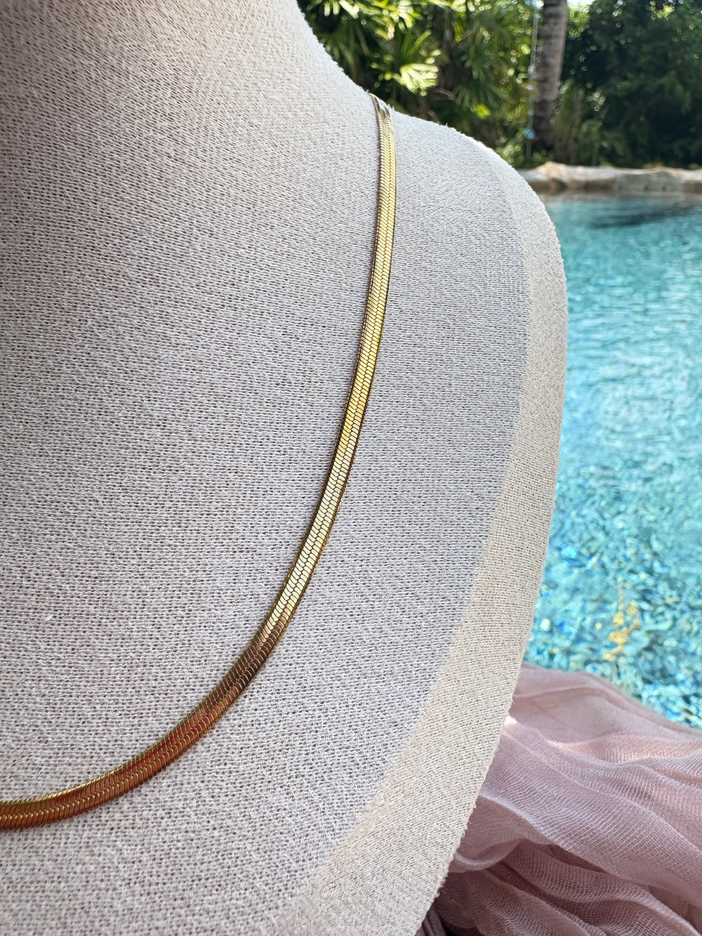 Gold Herringbone Chain - Sky’s Gem Box