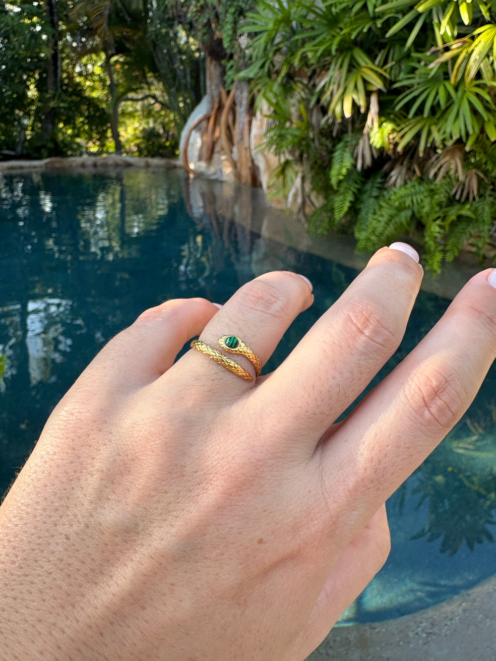 Adjustable Snake Wrap Ring - Sky’s Gem Box