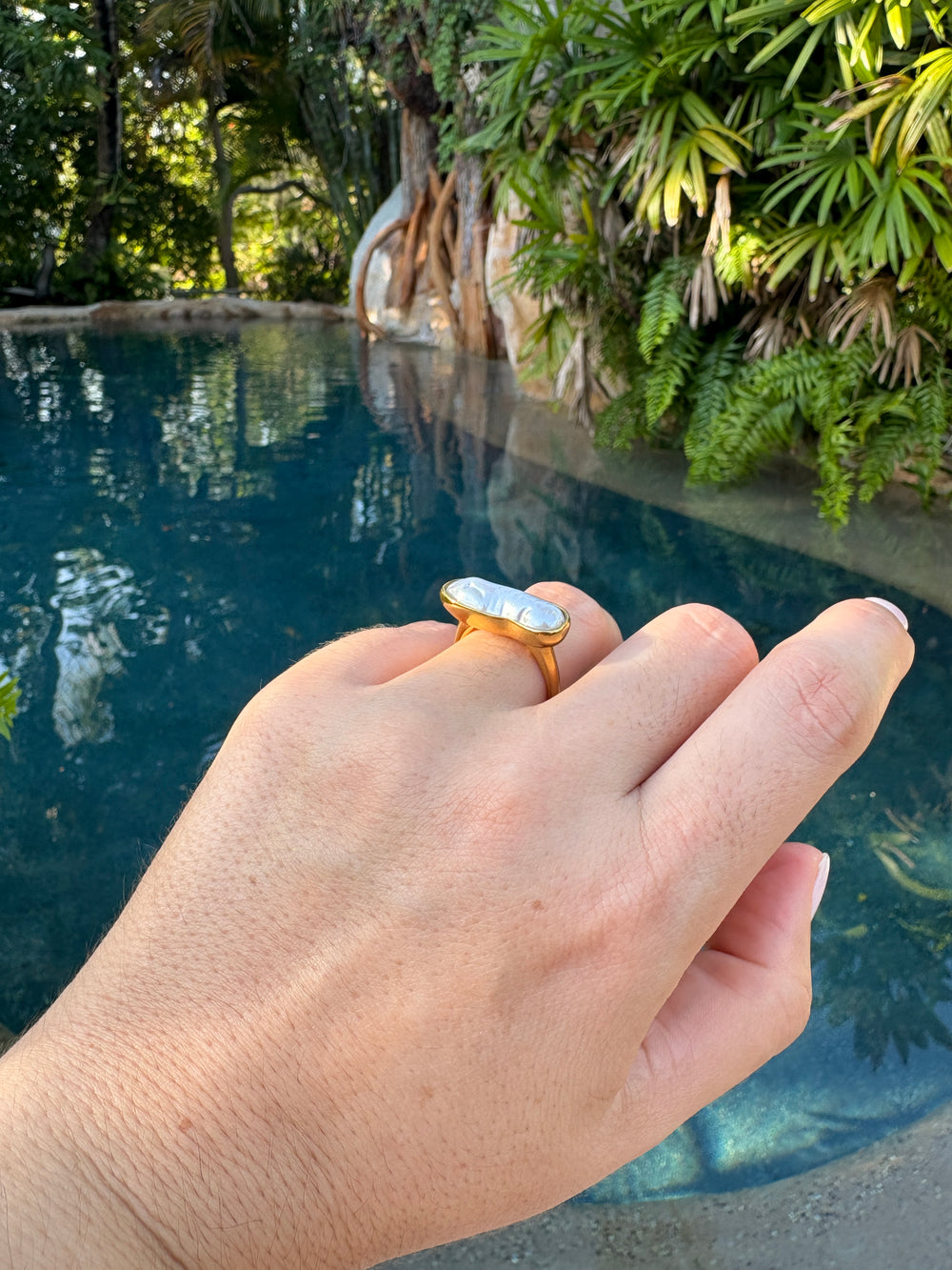 Baroque Pearl Statement Ring - Sky’s Gem Box
