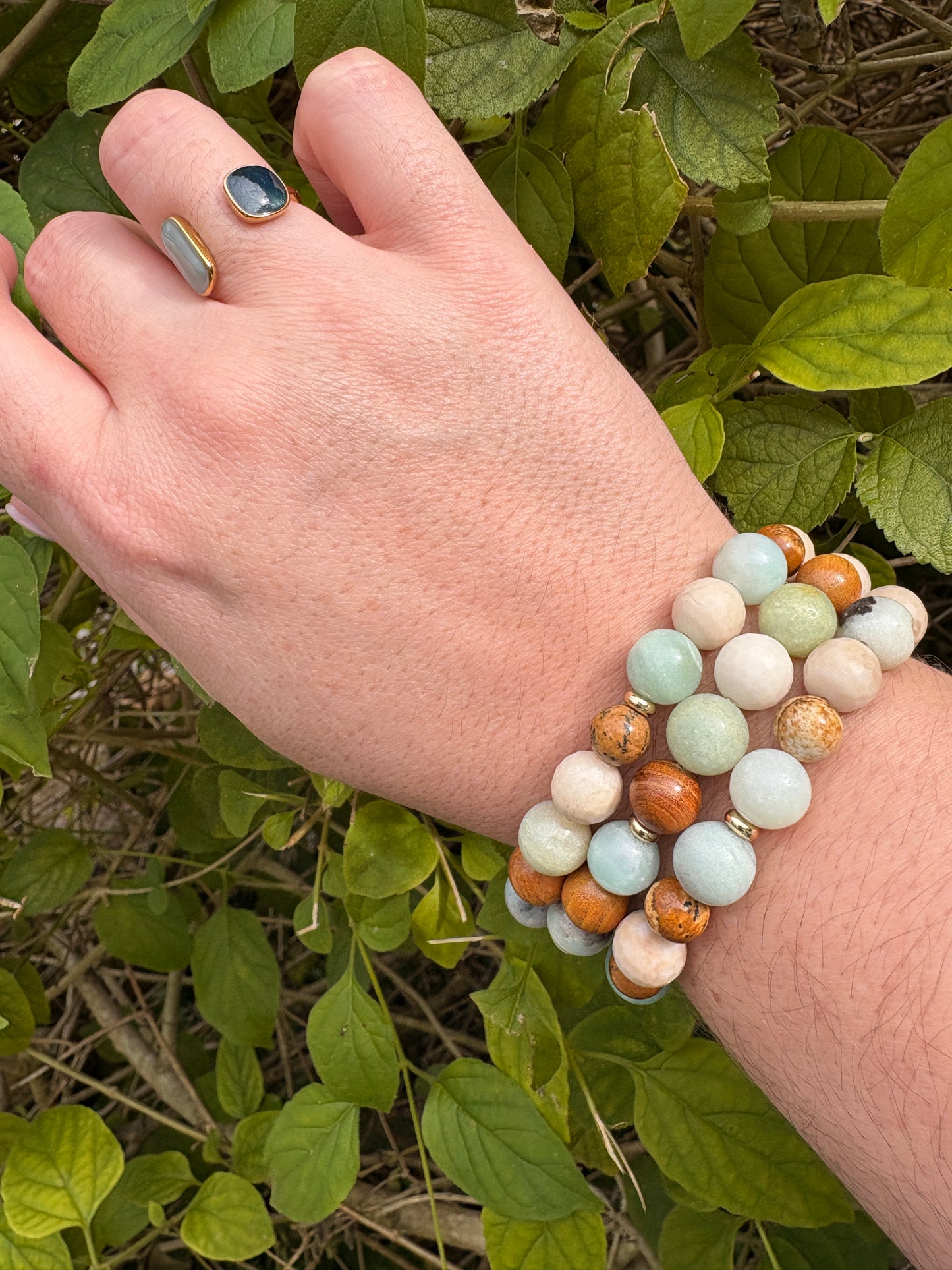 Jasper Blend and Amazonite Bracelet