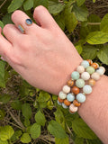 Jasper Blend and Amazonite Bracelet