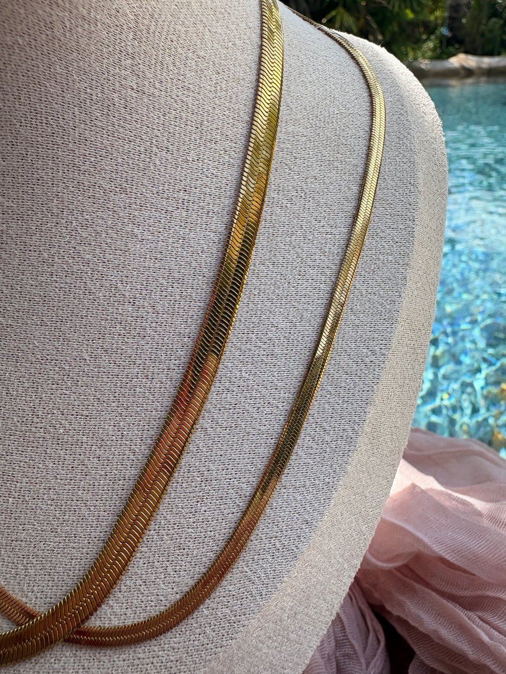 Gold Herringbone Chain - Sky’s Gem Box