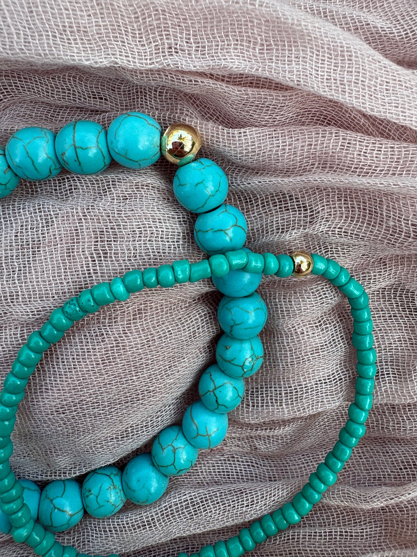 Dyed Howlite Bracelets set of 2