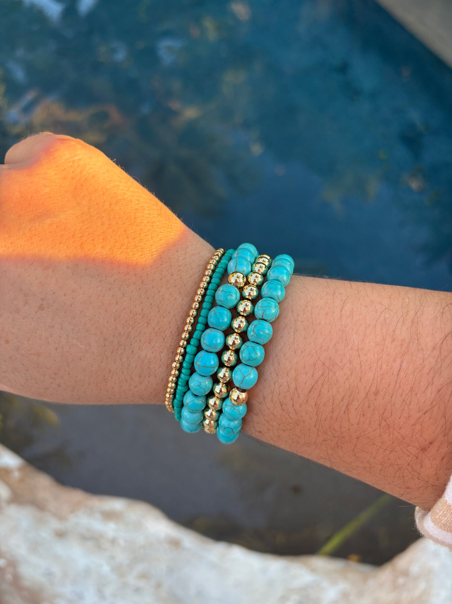 Dyed Howlite Bracelets set of 2