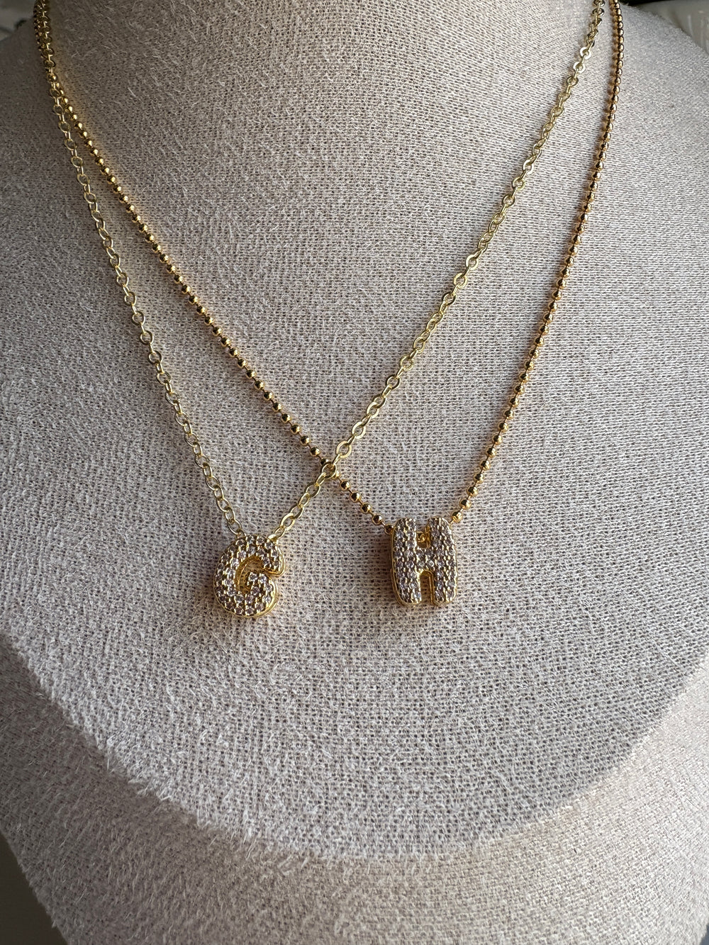 Mini Bubble Letter Initial - Sky’s Gem Box