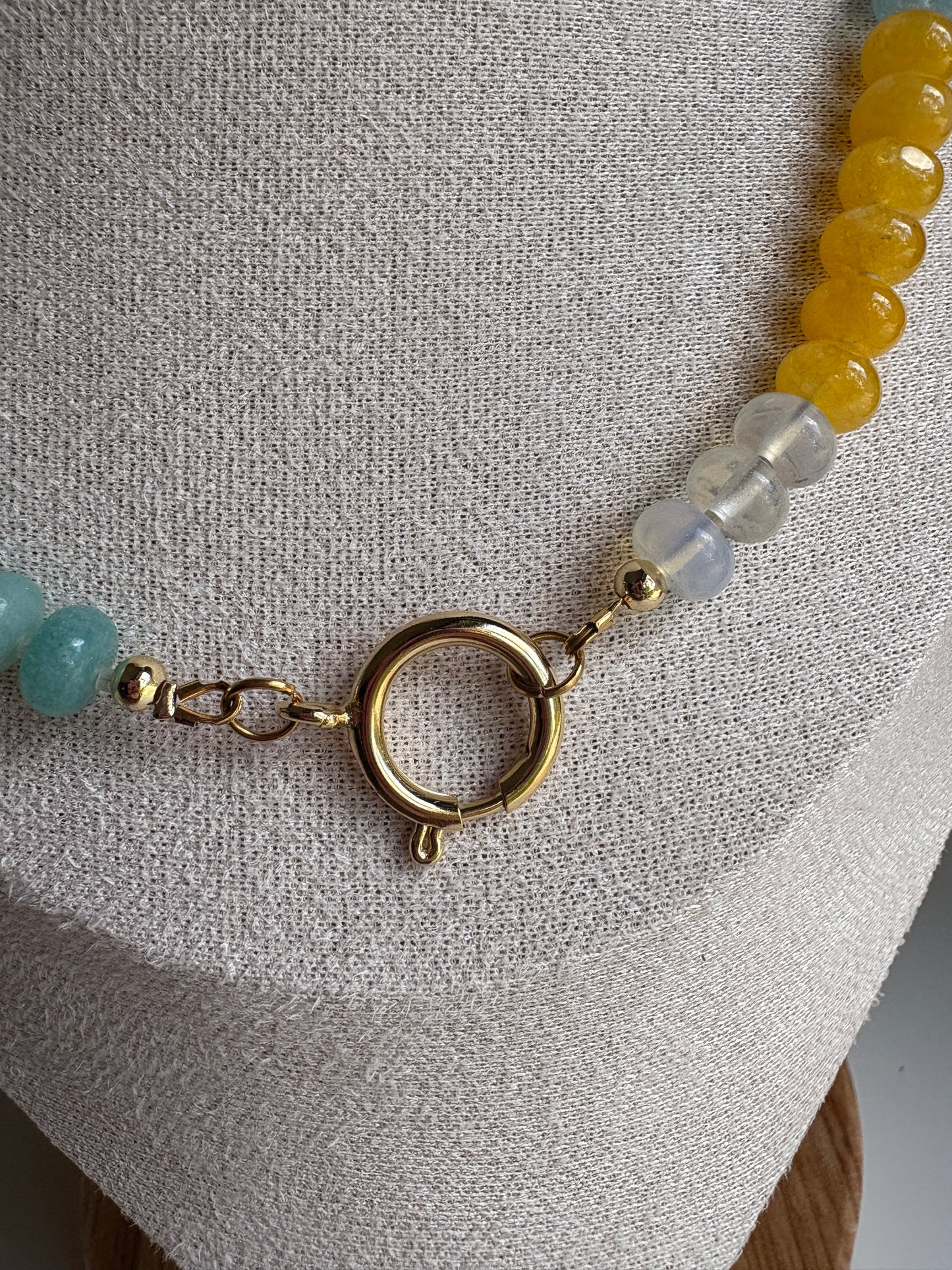 Green Tones Agate Necklace
