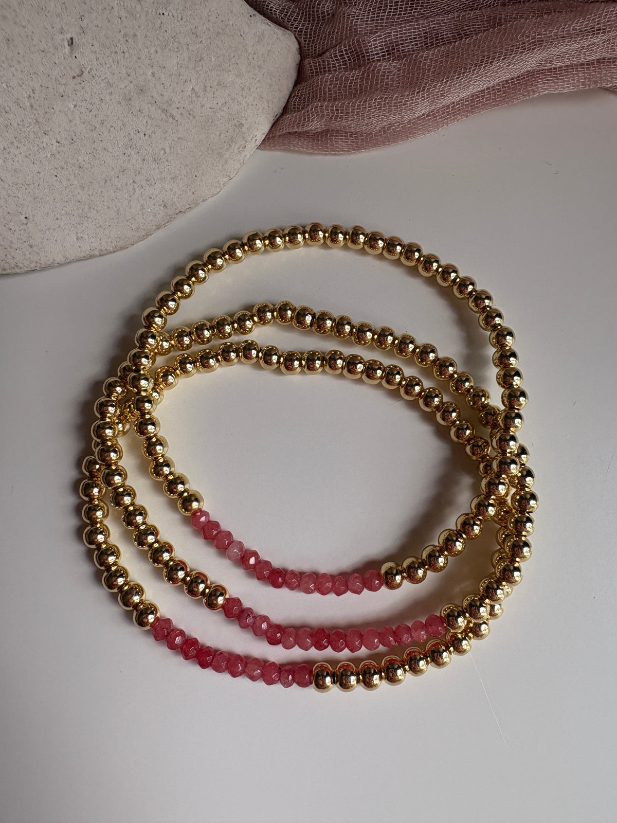 Agate or Pearl Stretch Bracelet - Sky’s Gem Box