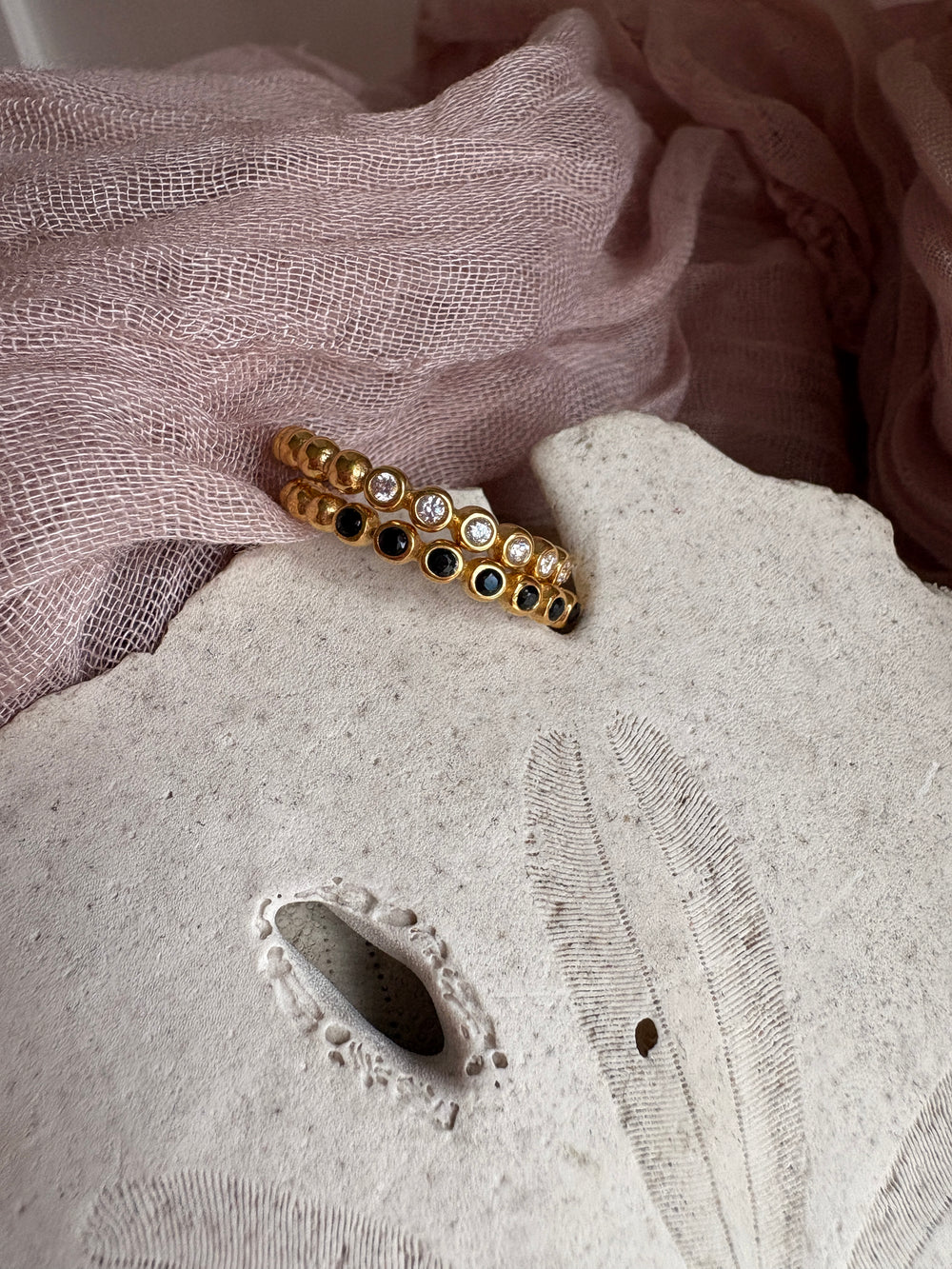 Beaded Stacking Ring - Sky’s Gem Box