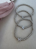 Silver Initial Bracelet - Sky’s Gem Box