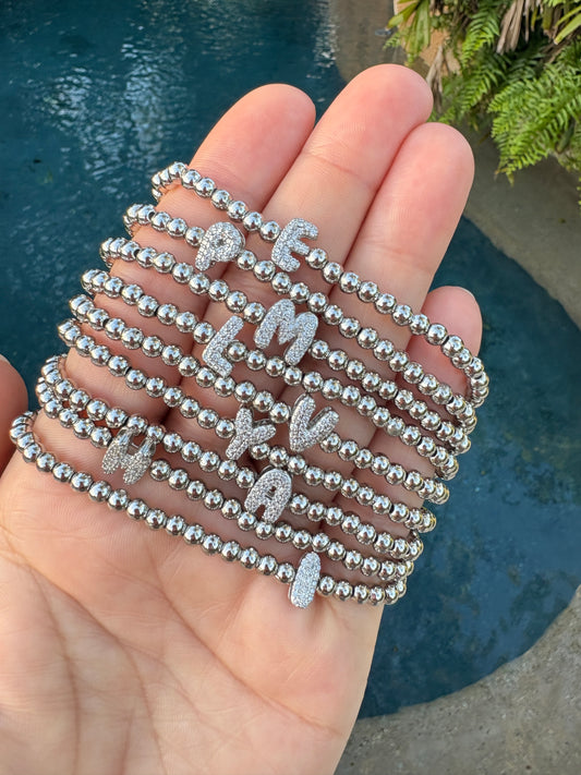 Silver Initial Bracelet