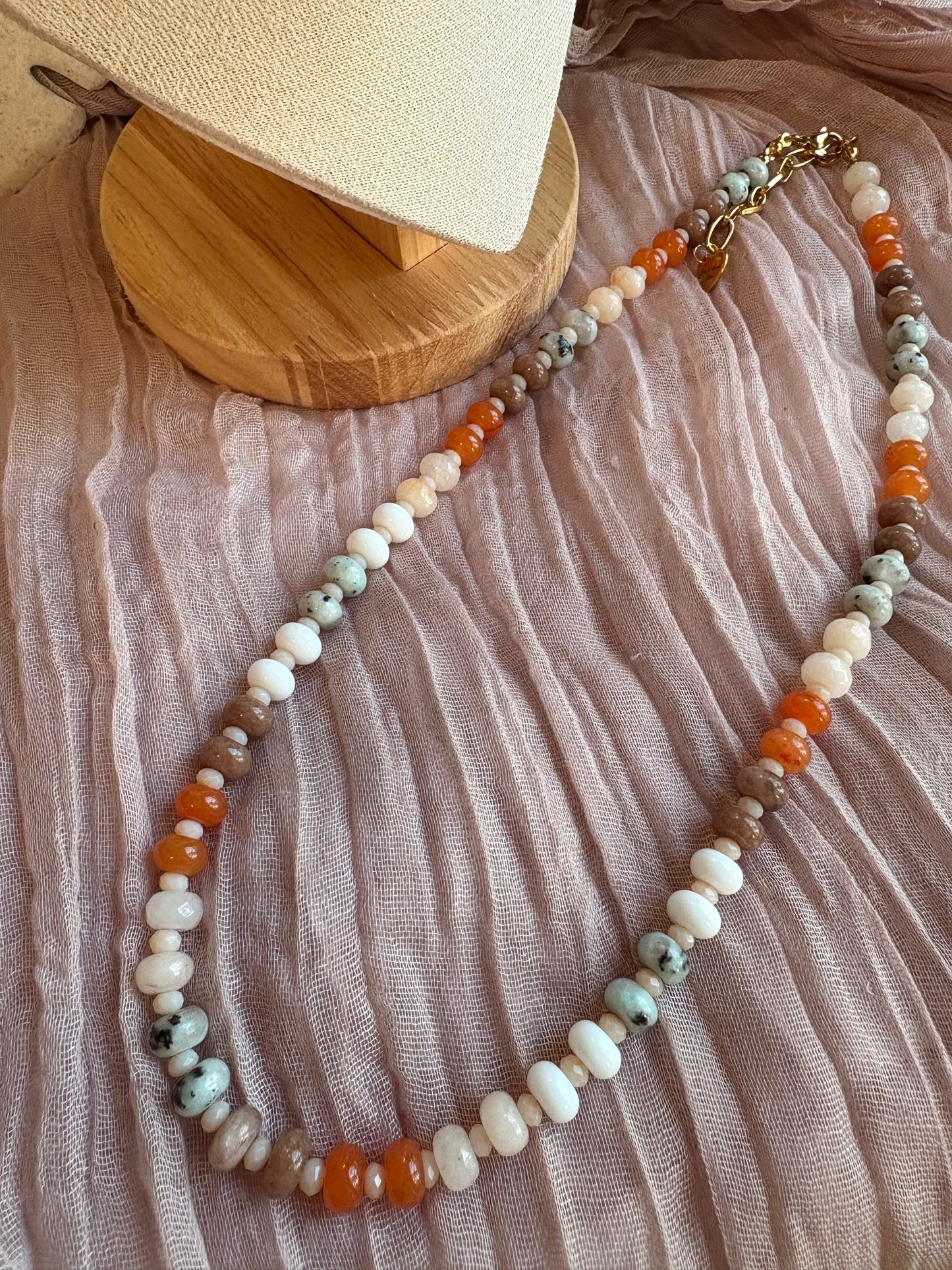 Fall Tones Agate Necklace - Sky’s Gem Box