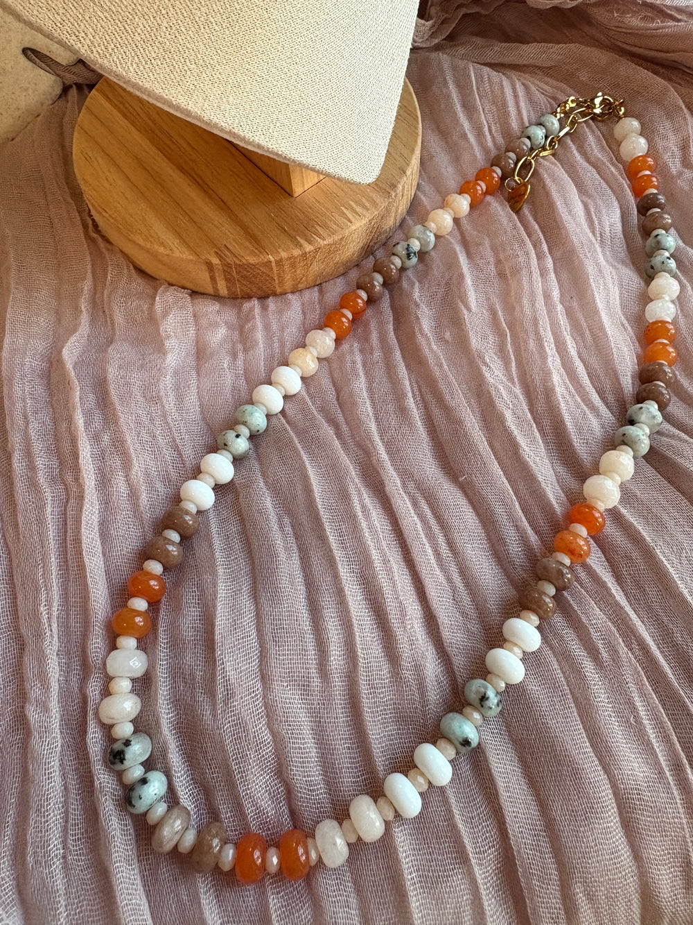 Fall Tones Agate Necklace - Sky’s Gem Box