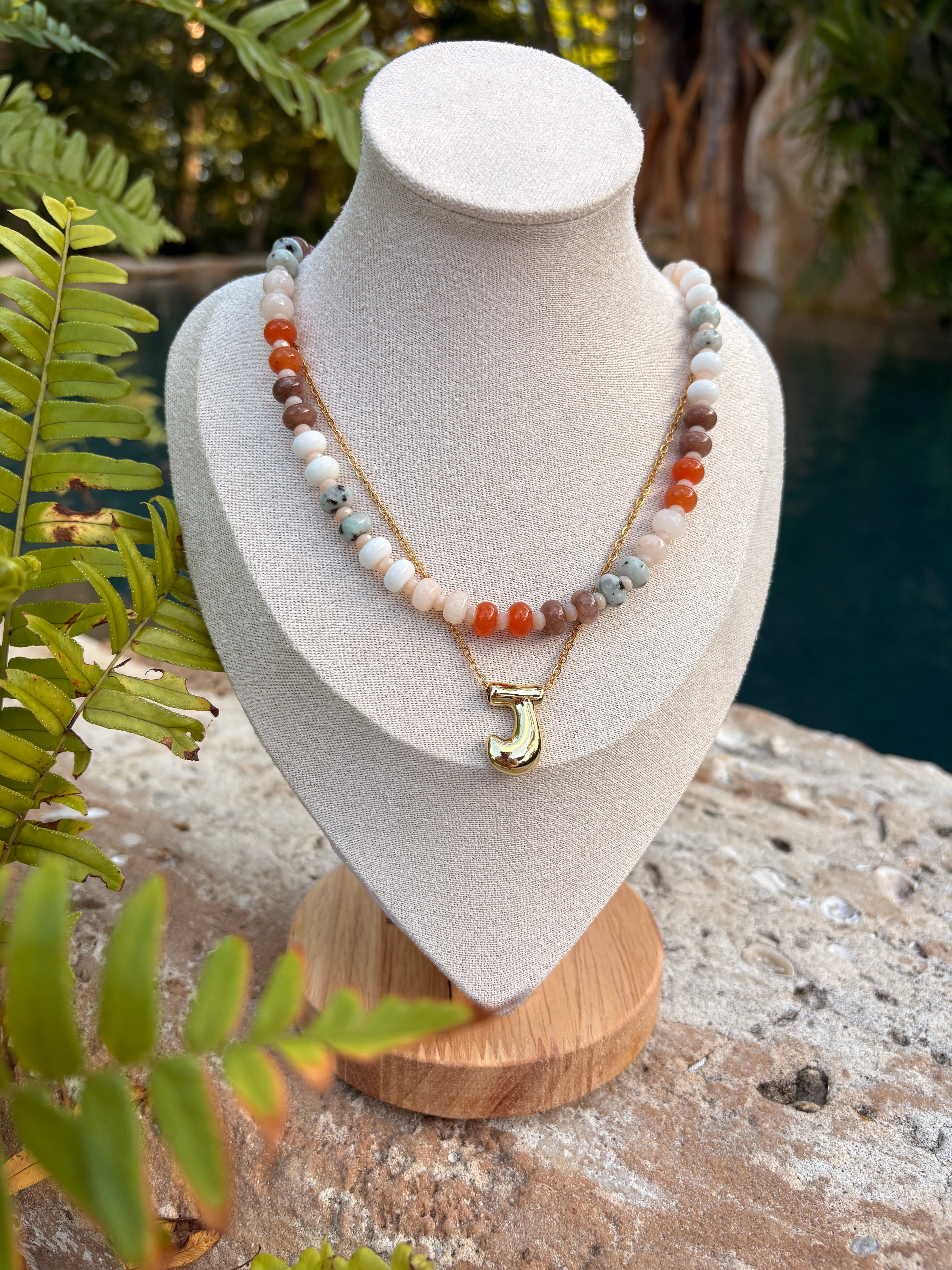 Fall Tones Agate Necklace - Sky’s Gem Box