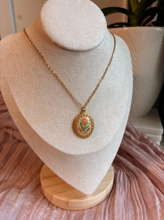 Protea Pendant Necklace - Sky’s Gem Box