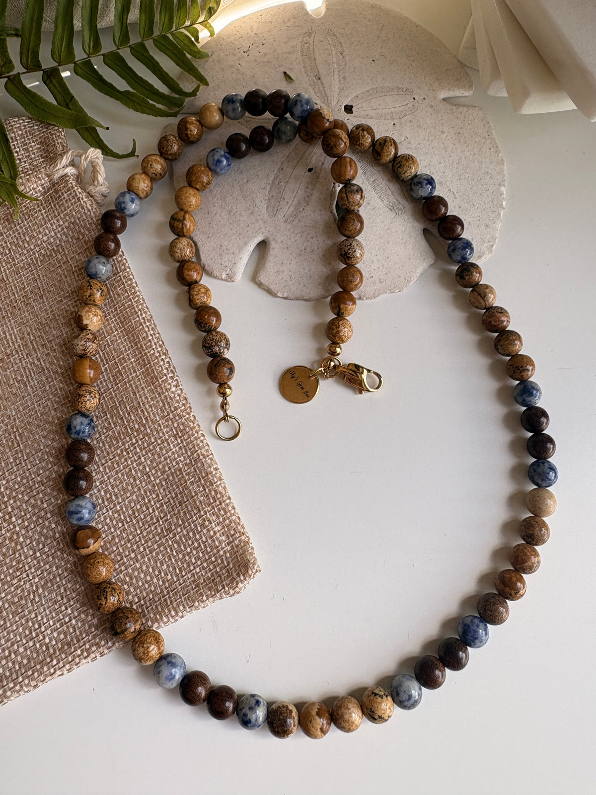 Long Picture Jasper & Soladite Necklace