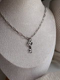 Silver Heart Paperclip Chain Set - Sky’s Gem Box