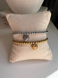 Heart Charm Beaded Bracelet - Sky’s Gem Box