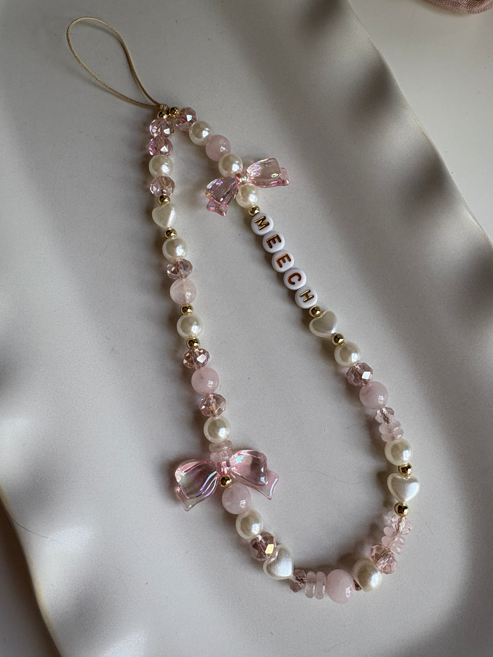 Pink Bows Phone Strap - Sky’s Gem Box