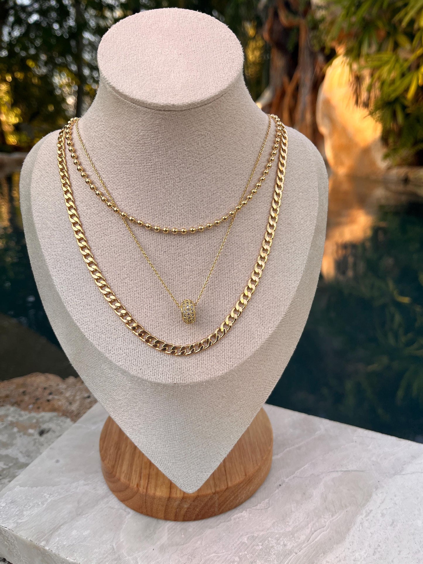 Dainty Micro Pave Spacer necklace