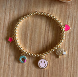 Elastic Beaded Charm Bracelet - Sky’s Gem Box