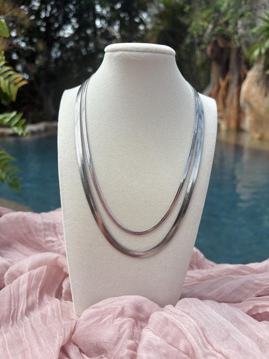 Silver Herringbone Chain