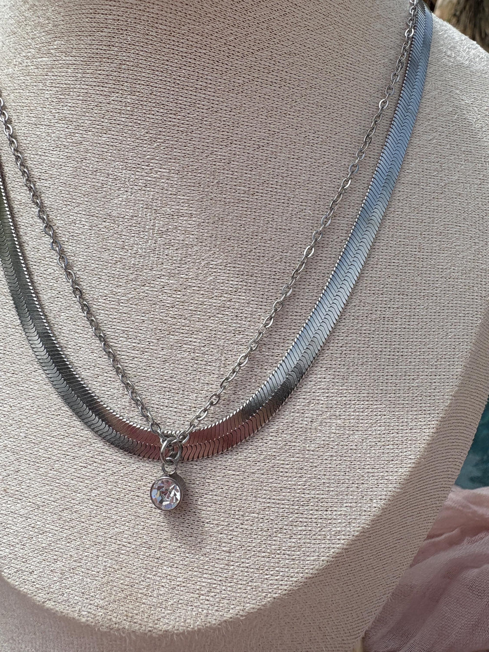 Silver Herringbone Chain - Sky’s Gem Box