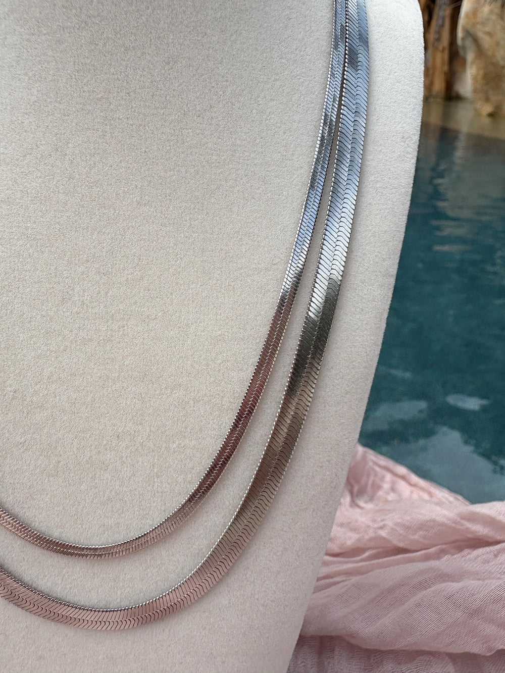 Silver Herringbone Chain - Sky’s Gem Box