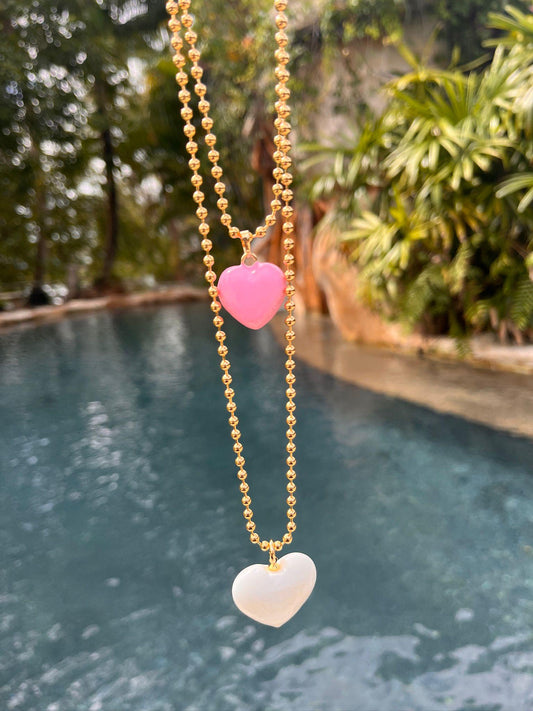 Murano Heart Pendant Necklace